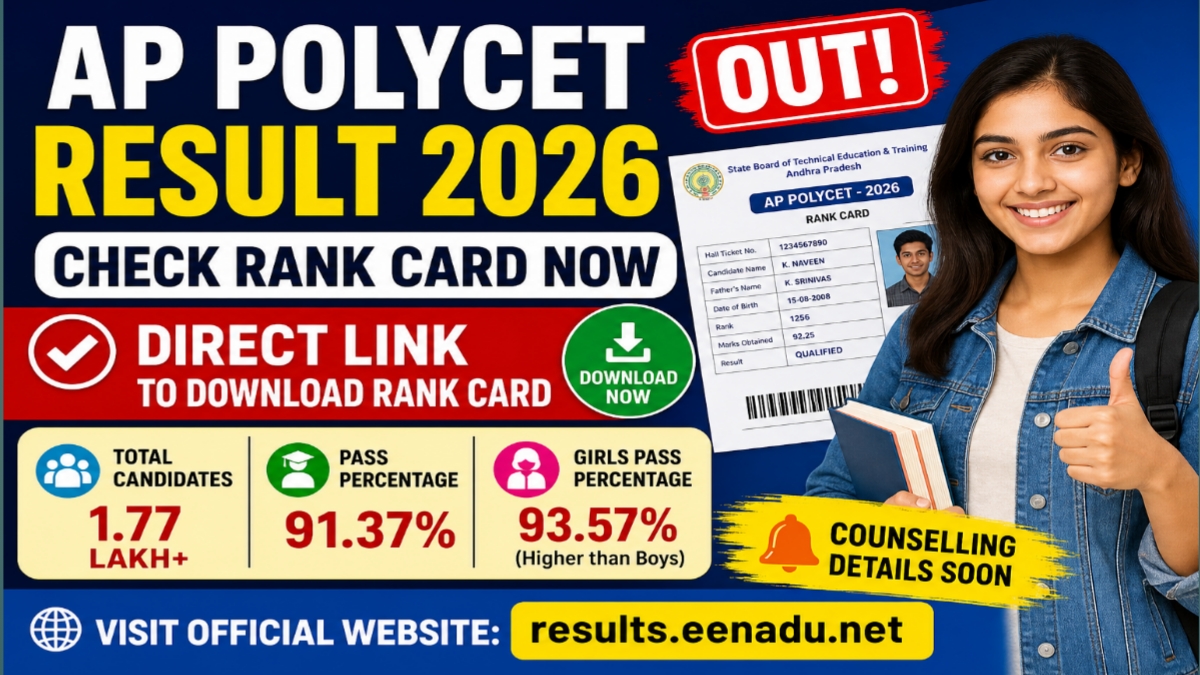 AP POLYCET Result 2026 Rank Card Download